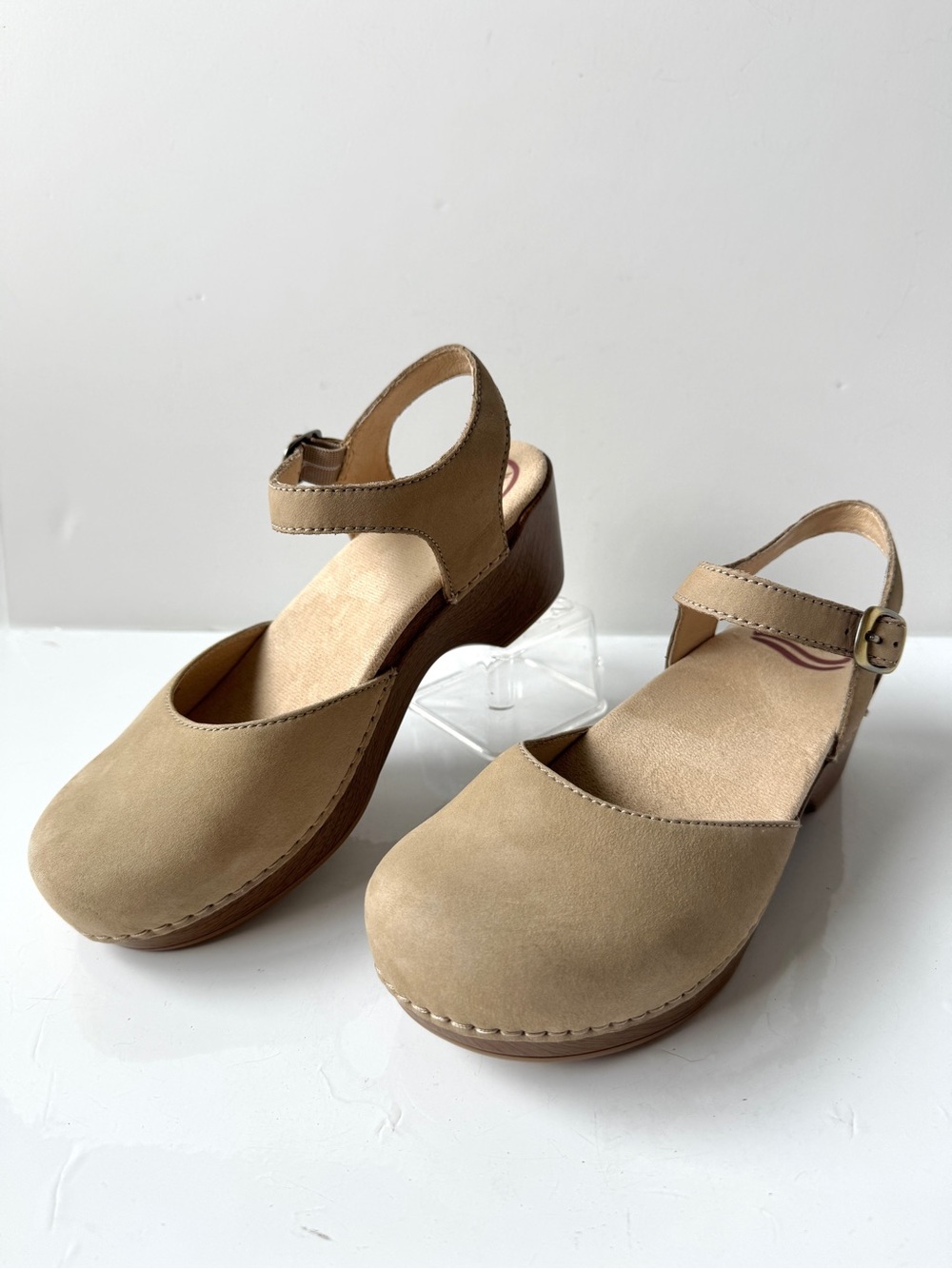 Dansko Sam Sand Milled Nubuck Mary Jane Ankle Strap Sandals Size 37/6.5-7 US